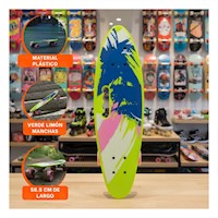 Skate de 58.5x16cm Verde limon Estilo Manchas para Deporte Urbano Y+Post It